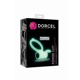 Ерекційне кільце Dorcel Power Clit White PHOSPHO з вібрацією, світиться у темряві Dorcel MD1397 90545 - мініатюра 1