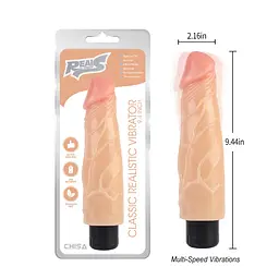 Вібратор Chisa Real Touch S Classic Realistic Vibrator 9.4 Inch 23.8 см тілесний - мініатюра 6