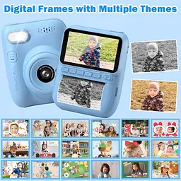 Дитяча камера Instant Hangrui 3.0-дюймовий екран 1080P з картою 32 ГБ та папером для друку, кольорові ручки - мініатюра 7