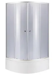 Набір Lidz Душова кабіна Latwa SC90x90.SAT.HIGH.GR напівкругла, скло тоноване 4 мм + Душовий піддон Kapielka ST90x90x41, з панеллю