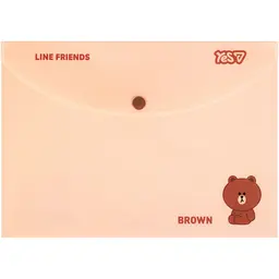 Папка-конверт Yes Line Friends B5 на кнопці (492464)