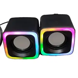 Настільні колонки Jedel S-575 з LED підсвічуванням 2x3W чорний - мініатюра 3