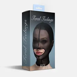 Маска сітка з відкритим ротом Feral Feelings Hood Mask Black Feral Feelings SO9290 97706 - мініатюра 2