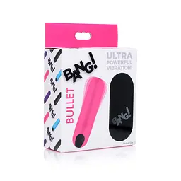 Віброкуля з пультом Д/У BANG! Vibrating Bullet Pink, 7,6 см (рожевий) - мініатюра 5