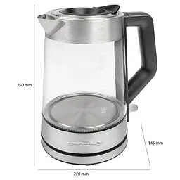 Електрочайник скляний PROFI COOK PC-WKS 1190 G - мініатюра 2