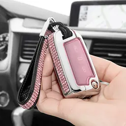 Чохол для автоключів Volkswagen викидний ключ (брелок і карабін) рожевий оригінал (YC0002) - мініатюра 5