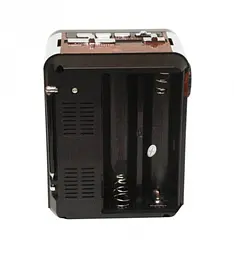 Радіоприймач колонка Golon RX-9100 з ліхтариком Коричневий - мініатюра 5