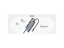 USB-хаб CUDY UH500 Grey - мініатюра 5