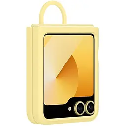 Оригінальний силіконовий чохол із кільцем Silicone Cover with Ring для Samsung Galaxy Z Flip6/Flip 7 FE/ Flip5 Yellow EF-PF741TYEGUA SM-F741/SM-F761/SM-F731 - мініатюра 7