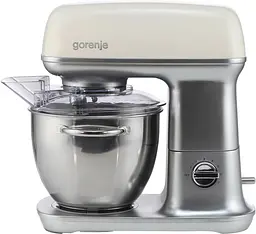 Gorenje Кухонная машина 1000Вт, чаша-метал, корпус-метал, насадок-4, сріблясто-бежевий - мініатюра 3