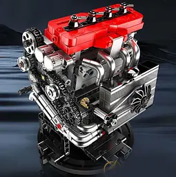 Конструктор двигун Mould King Mitsubishi 4G63T Turbocharged Inline-Four Engine L4 10235 моторозований дитячий мотор 811 деталей - мініатюра 7