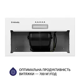 Витяжка повновбудована MINOLA HBI 5214 WH 700 LED - мініатюра 5