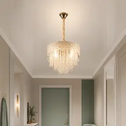 Підвісна кришталева люстра Splendid Ray L5744/400/5 (FGD), золото, 5 ламп E14, від 6-15 м²