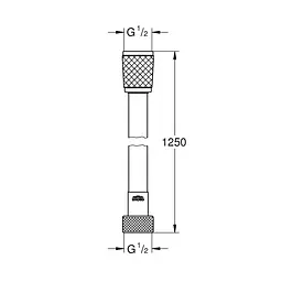 Шланг для душу Grohe VitalioFlex Trend 1250 мм 22114000, Хром - мініатюра 2