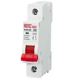 Вимикач автоматичний Horoz Electric SAFE 1P В 20А