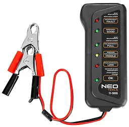 Тестер акумулятора 12В 2 затискачі типу крокодил Neo Tools avt0001208 - мініатюра 2