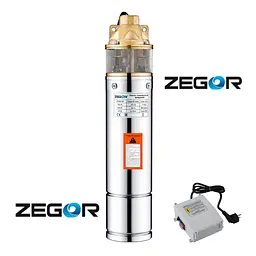 Насос глибинний вихровий Zegor 4SKM-100 з пультом 10 м кабеля 30412 - мініатюра 2