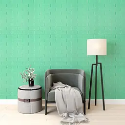 3D панель Sticker Wall самоклеюча 700x770x3мм цегла М'ята 012-3 SW-00000233 - мініатюра 5