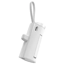 Портативний ЗП Power Bank WIWU W026 2 in 1 Type-C з БЗП For Apple Watch 15W 5000 mAh White - мініатюра 5
