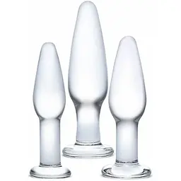 Набір анальних пробок Glas Anal Training Set 3 шт