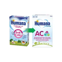 Дитяча суміш Humana AC Expert у разі дитячих кольок і закрепів 300 г (4031244720467)