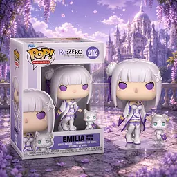 Набір ігрових фігурок Funko POP! серії Re:ZERO. Емілія з Паком (86515) - мініатюра 3