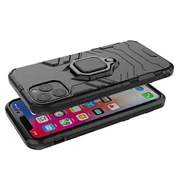 Чохол бампер Primolux Ring Armor для Apple iPhone 12 / 12 Pro Black - мініатюра 3