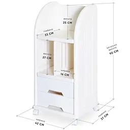 Стелаж для книг та іграшок Mealux Ozzi White (KD-E181 White) - мініатюра 2