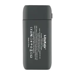Повербанк-корпус LiitoKala Lii-MP2, для 2 акумуляторів 18650-21700, QC3.0 + PD3.0, LCD дисплей, сірий - мініатюра 3