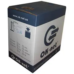 Кабель мережевий OK-Net U/UTP 305м cat.5E-SL patch AWG26 (КГПВ-ВП (100) 4*2*AWG26/7)
