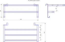 Навісна полиця для рушників HF Sheffield проф. 520x284 3.0.1202.13.BM, Чорний матовий - мініатюра 5