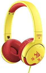 Провідні навушники XO EP47 Kids Wired over-ear headphones Червоний/Жовтий