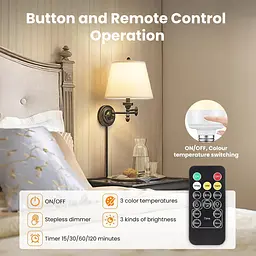 USB-бузаряжаемая лампа з таймером дистанційного керування і 3 колірними температурами, яскравість 5 Вт з живленням від акумулятора - мініатюра 4