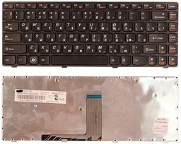 Клавіатура для ноутбука Lenovo IdeaPad (B470, V470) Чорна, (Чорна рамка) - мініатюра 3