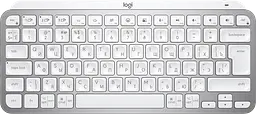 Клавіатура бездротова Logitech MX Keys Mini Illuminated UA Pale Gray (920-010499) - мініатюра 1