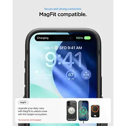 Чохол Spigen для iPhone 17, Rugged Armor MagFit, Matte Black teh0019358 - мініатюра 8