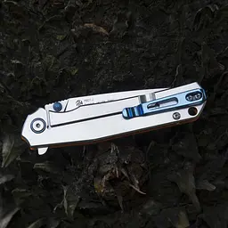 Ніж складаний туристичний Ruike P801-J, (8.6 см) 14C28N / G10 помаранчевий - мініатюра 35