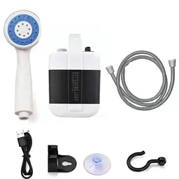 Душ портативний, кемпінговий із помпою на акумуляторі USB Travel shower - мініатюра 2