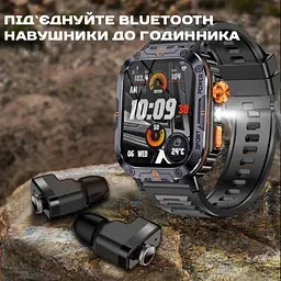 Розумний смарт годинник Smart Kredo з ліхтариком (Чорний) - мініатюра 9