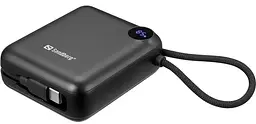 Портативний акумулятор Sandberg 10000mAh 20W PD QC3.0 USB-C In / Out PowerThru with built-in 2xUSB-C cables - мініатюра 4