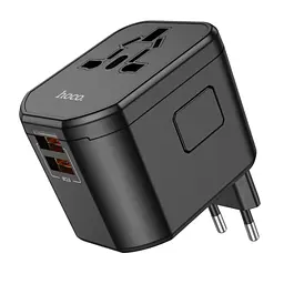 Універсальний зарядний пристрій Hoco AC15 Walker Three-Port PD20W(1C2A) Universal Conversion Charger Black