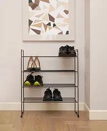 Етажерка для взуття Fabrika Home Art Max 64х25х77 см Чорний (FK1076B) - мініатюра 5