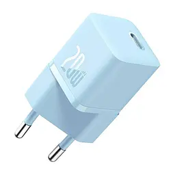 Зарядний пристрій Baseus GaN 5 Fast Charger (mini) 20 W (CCGN050103) 1 Type-C блакитне