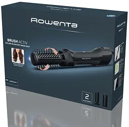 Фен-щітка Renewal Brush Active, 1000Вт, 3 режими, іоніз-я, хол. обдув, оберт. насадка, 2 нас ROWENTA teh0017606 - мініатюра 7