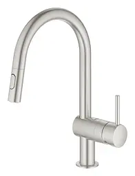 Змішувач для кухні з висувним виливом Grohe Minta 32321DC2, Нержавіюча сталь - мініатюра 4
