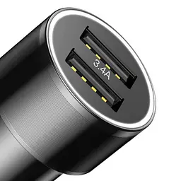 Автомобільний зарядний пристрій Baseus Small Screw 2USB 3.4A CAXLD-C01 Black - мініатюра 7
