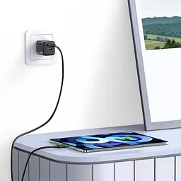 Дріт для зарядки та передачі данних UsamsType-C до Lightning 30W 2м, чорного кольору - мініатюра 6