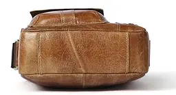 Сумка чоловіча гладка 14707 Vintage світло-коричнева - мініатюра 6