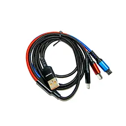 Шнур для заряджання телефону кабель lightning micro usb type c для заряджання Awei CL-971