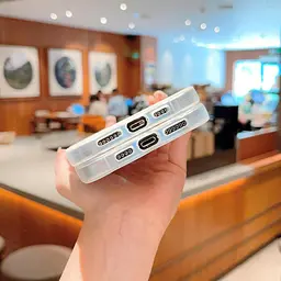 Чохол для iPhone 15 Plus Симпатичний мультфільм Квіткові хмари Місячний ведмідь Візерунок Дизайн Жінки Дівчата Kawaii Тонкий - мініатюра 3